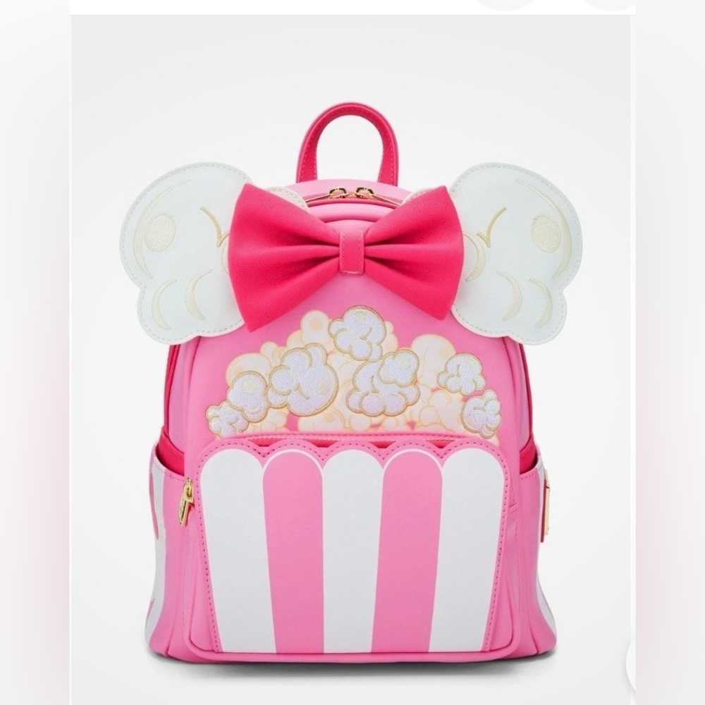 Loungefly Minnie Mouse Pink Popcorn Mini Backpack